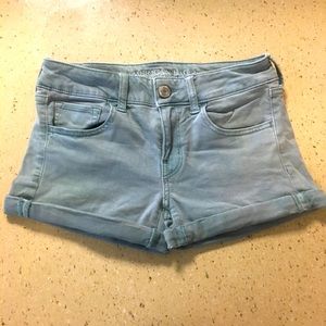 American Eagle midi super stretch jean shorts size 4